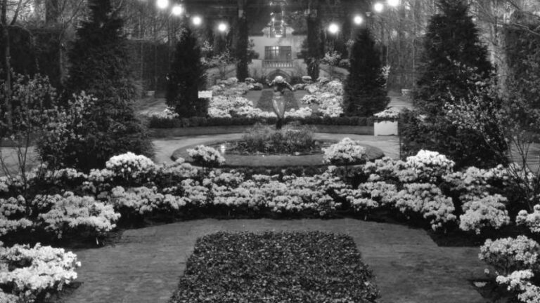 The 1934 Philadelphia Flower Shows Bobbink and Atkins Exhibit with a Harriet Frishmuth Sculpture