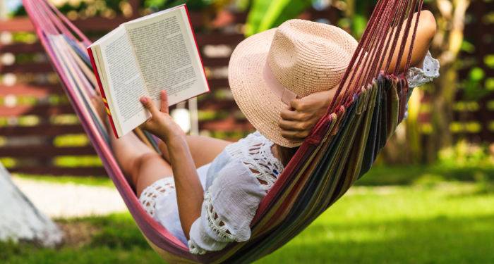 reading in hammock