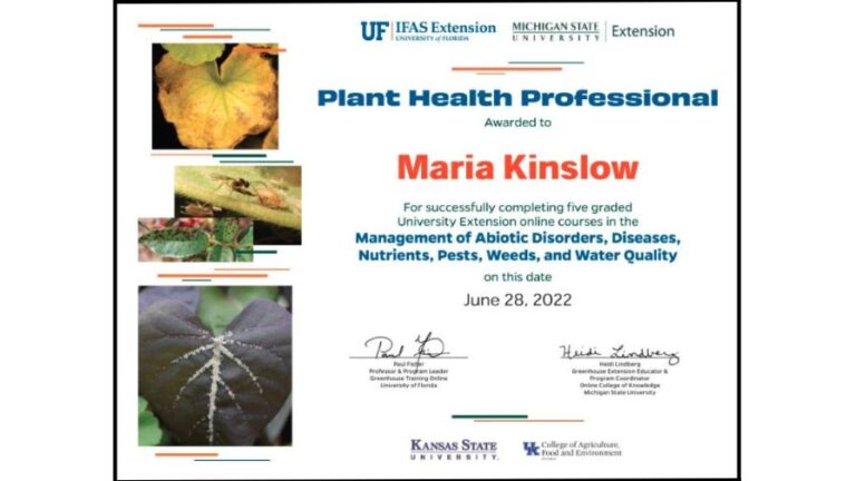 MSU and UF Plant Health Professional certificate program 1